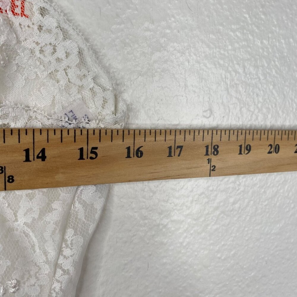 Vintage Fit Rite Lingerie Slip Dress Shadow Panel Babydoll Coquette White 34 NWT - Picture 11 of 13